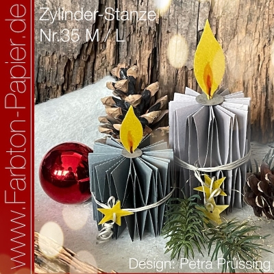 Mittelpunktsterne & Flammen, Stanze - Farbton Papier