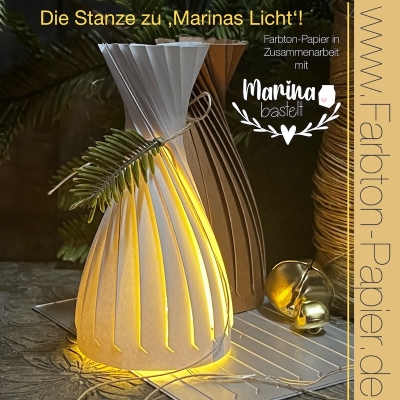 Marinas Licht 12 cm, Stanze - Farbton Papier