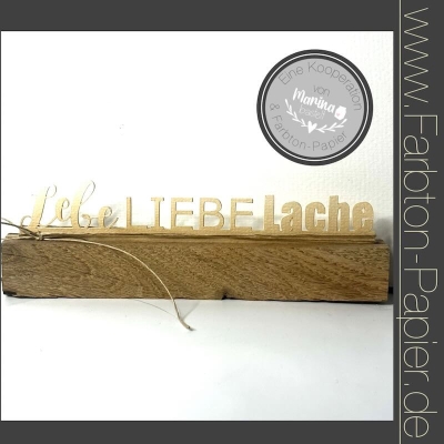 Lebe-Liebe-Lache, Stanze - Farbton Papier