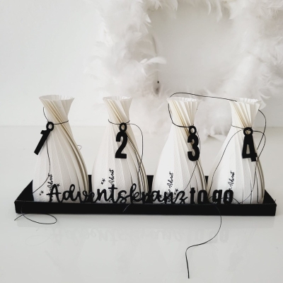 Adventskranz to go, Stanze - Farbton Papier