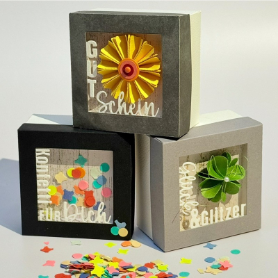Schriftstanzen Zusatzset Glück, Stanze - Farbton Papier