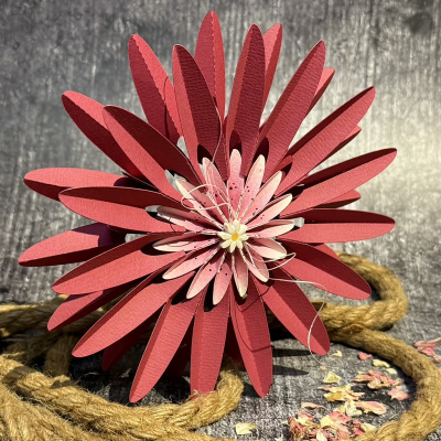 Blumen-Ring, Stanze - Farbton Papier