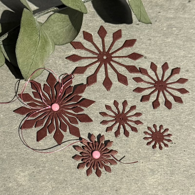 Mittelpunktstanzen Rautenblüte, Stanze - Farbton Papier