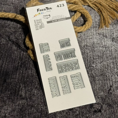 Zusatzschriften Mini Set: Von Herzen, Stanze - Farbton Papier