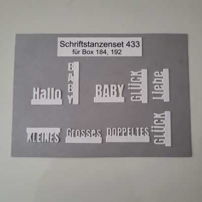 Zusatzschriften Mini Set: Baby, Stanze - Farbton Papier