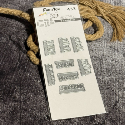 Zusatzschriften Mini Set: Baby, Stanze - Farbton Papier