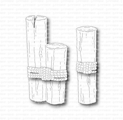 Holzpfähle, Stanze - Gummiapan