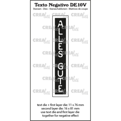 Alles Gute Vertikal (Negativ), Stanze - Crealies