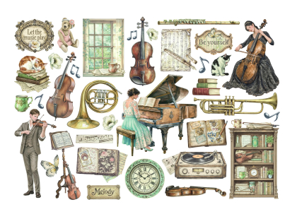 Preview: Symphony, Ephemera - Stamperia