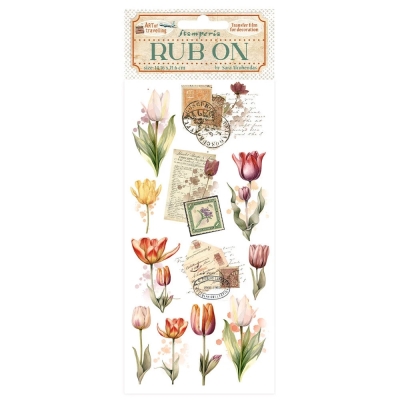 Art of Travelling - Tulips, Rub-On - Stamperia