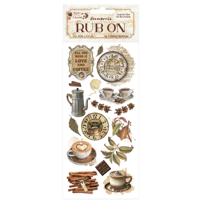 Coffee & Chocolate - All You Need Is Love And Coffee, Rub-On - Stamperia
