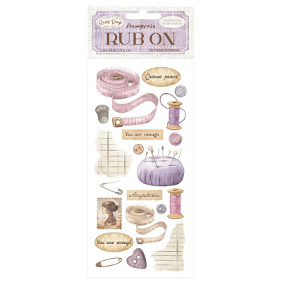 Quiet Days - Sewing, Rub-On - Stamperia