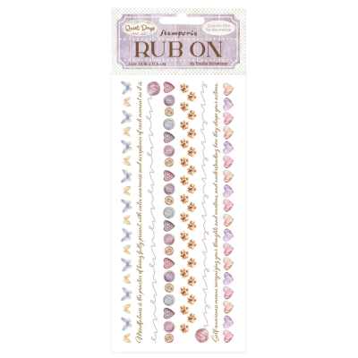 Quiet Days - Cozy Borders, Rub-On - Stamperia