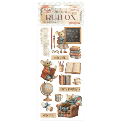 Family - Happy Moments, Rub-On - Stamperia