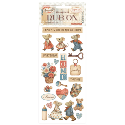 Family - Home, Rub-On - Stamperia