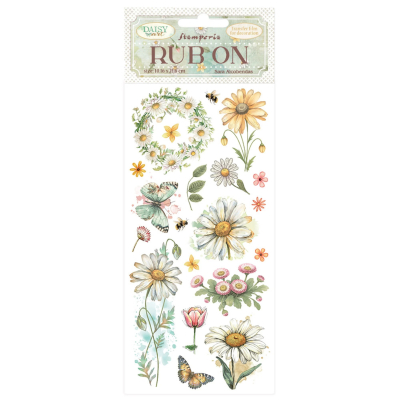 Daisy Art - Daisy and Butterfly, Rub-On - Stamperia