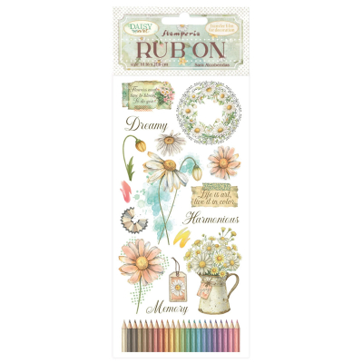 Daisy Art - Harmonious, Rub-On - Stamperia
