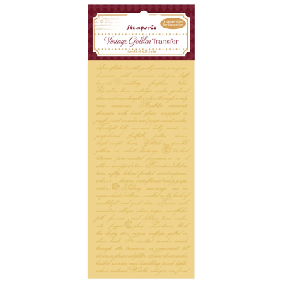 Vintage Golden Writing, Rub-On - Stamperia
