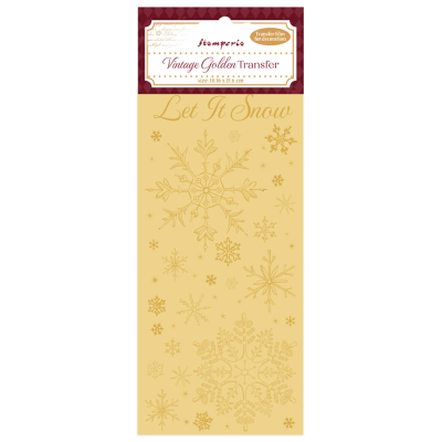 Vintage Golden Let It Snow, Rub-On - Stamperia