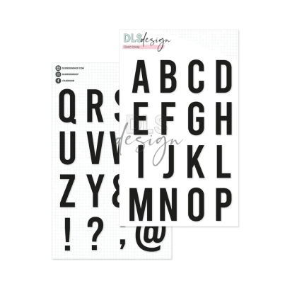 Alphabet Gilmo Big Solid, Clearstamp - DLS Design