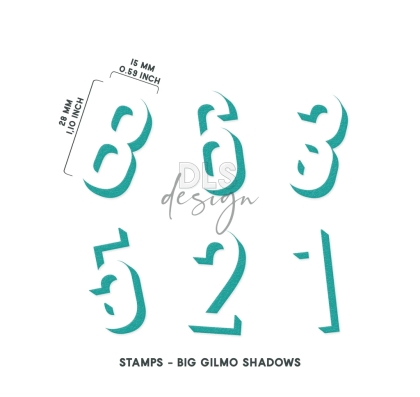 Numbers Gilmo Big Shadow, Clearstamp - DLS Design