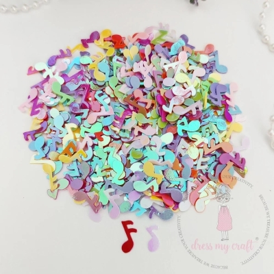 Shaker Slices, Sparkling Musical Notes - Dress My Craft