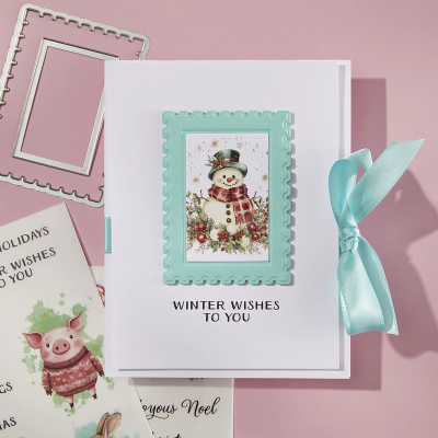 3D Emboss & Cut Folder, Postage Stamps - Spellbinders