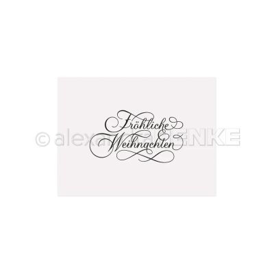 Typo Fröhliche Weihnachten, Prägeschablone - Alexandra Renke