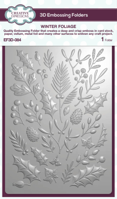 Winter Foliage, 3D Prägeschablone - Creative Expressions