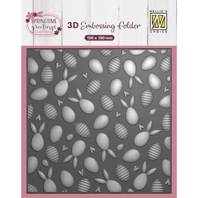 Bunnies and Eggs, 3D Prägeschablone - Nellie's Choice