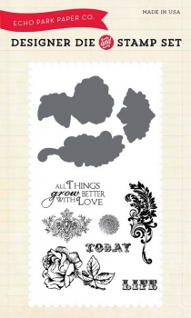 Things Grow Better With Love, Stempel & Stanzenset - Echo Park