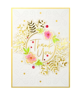 Stylish Script Thank You & Happy Birthday, Hot Foil Plate - Spellbinders