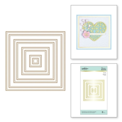 Essential Duo Lines Glimmer Squares - Spellbinders