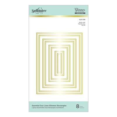 Essential Duo Lines Glimmer Rectangles - Spellbinders