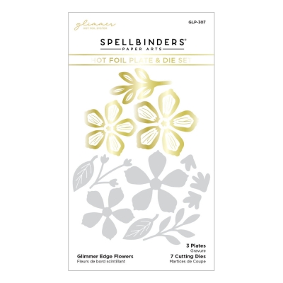 Glimmer Edge Flowers, Hot Foil Plate - Spellbinders