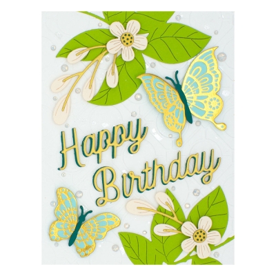 Glimmer Edge Butterflies, Hot Foil Plate - Spellbinders