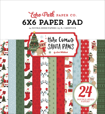 Here Comes Santa Paws 6x6 Paperpad - Echo Park