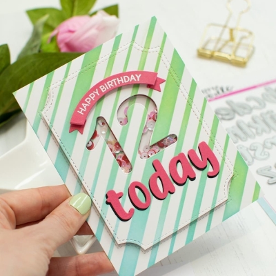 Preview: Funhouse Diagonal Stripes, Schablone - Heffy Doodle