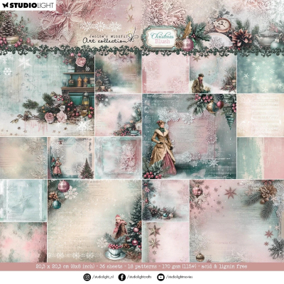 Christmas Blush Background, Designer Paperpad - Studiolight
