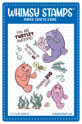 Big Love Manatees, Clearstamps - Whimsy Stamps