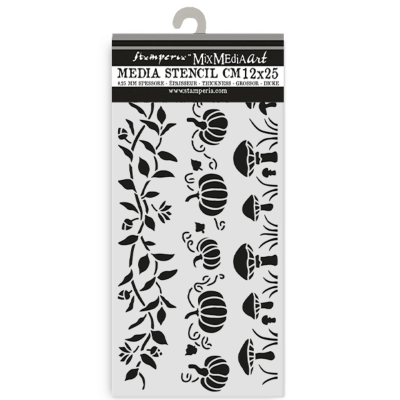 Whispering Woods - Stripes, Schablone - Stamperia