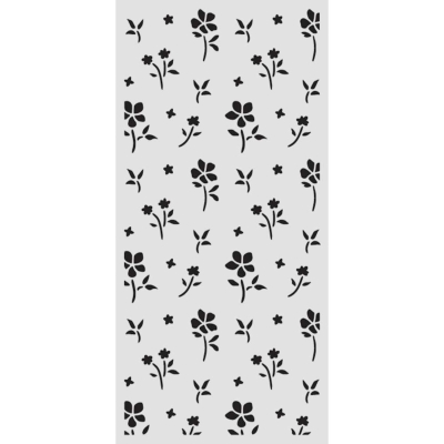 Family - Small Flower Pattern, Schablone - Stamperia