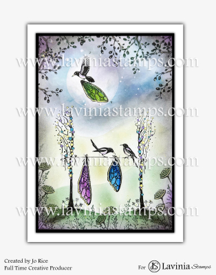 Preview: Silversong Willow Left, Clearstamp - Lavinia Stamps