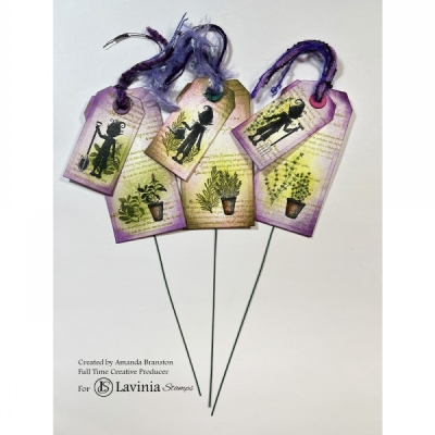 Rosemary & Thyme Pots, Clearstamp - Lavinia Stamps