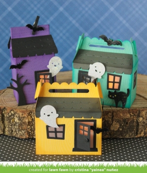 Scalloped Treat Box Haunted House Add-on, Stanze - Lawn Fawn