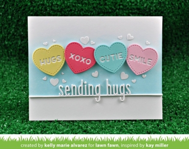 Sending Hugs Line Border, Stanze - Lawn Fawn