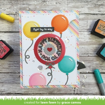 Reveal Wheel Circle Sentiments, Clearstamp - Lawn Fawn