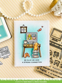 Virtual Friends, Clearstamp - Lawn Fawn