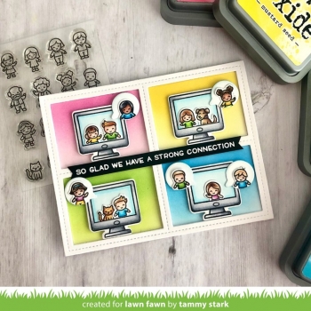Virtual Friends, Clearstamp - Lawn Fawn