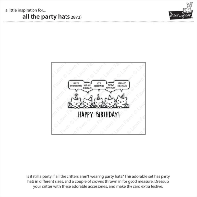 All The Party Hats, Clearstamp - Lawn Fawn